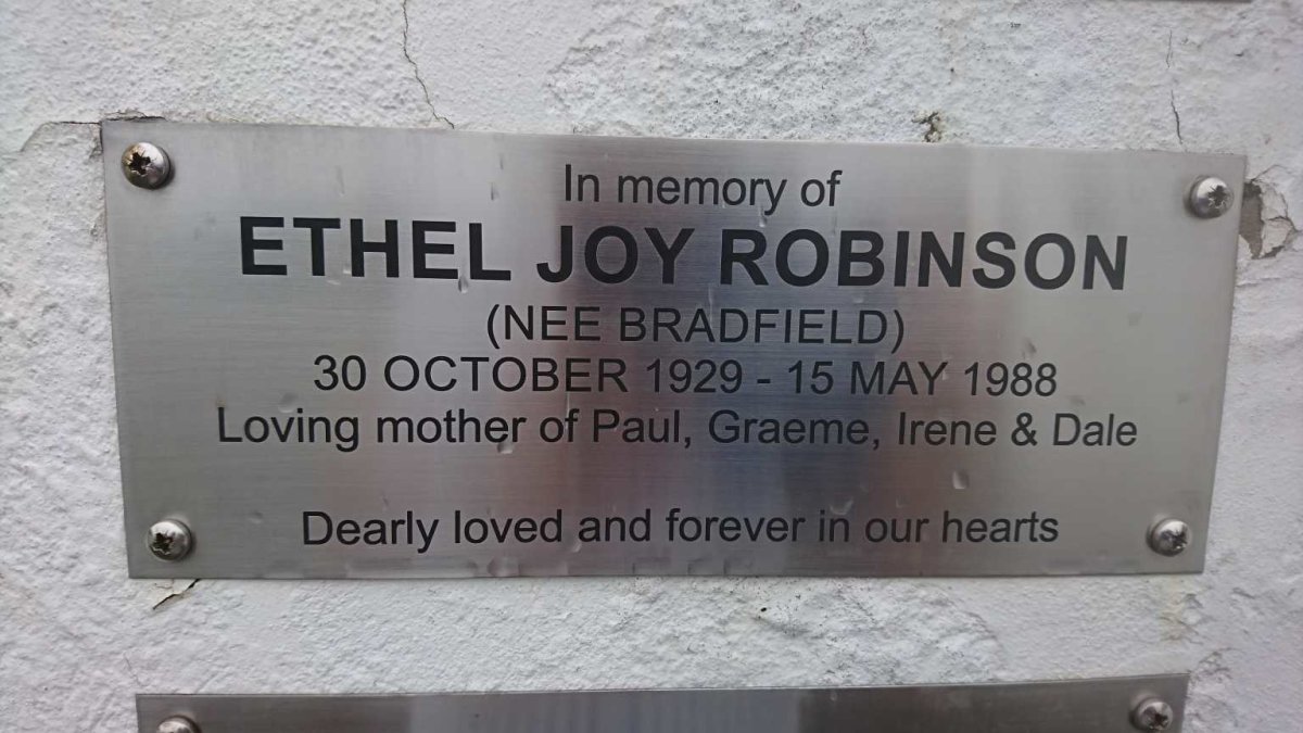 ROBINSON Ethel Joy nee BRADFIELD 1929-1988