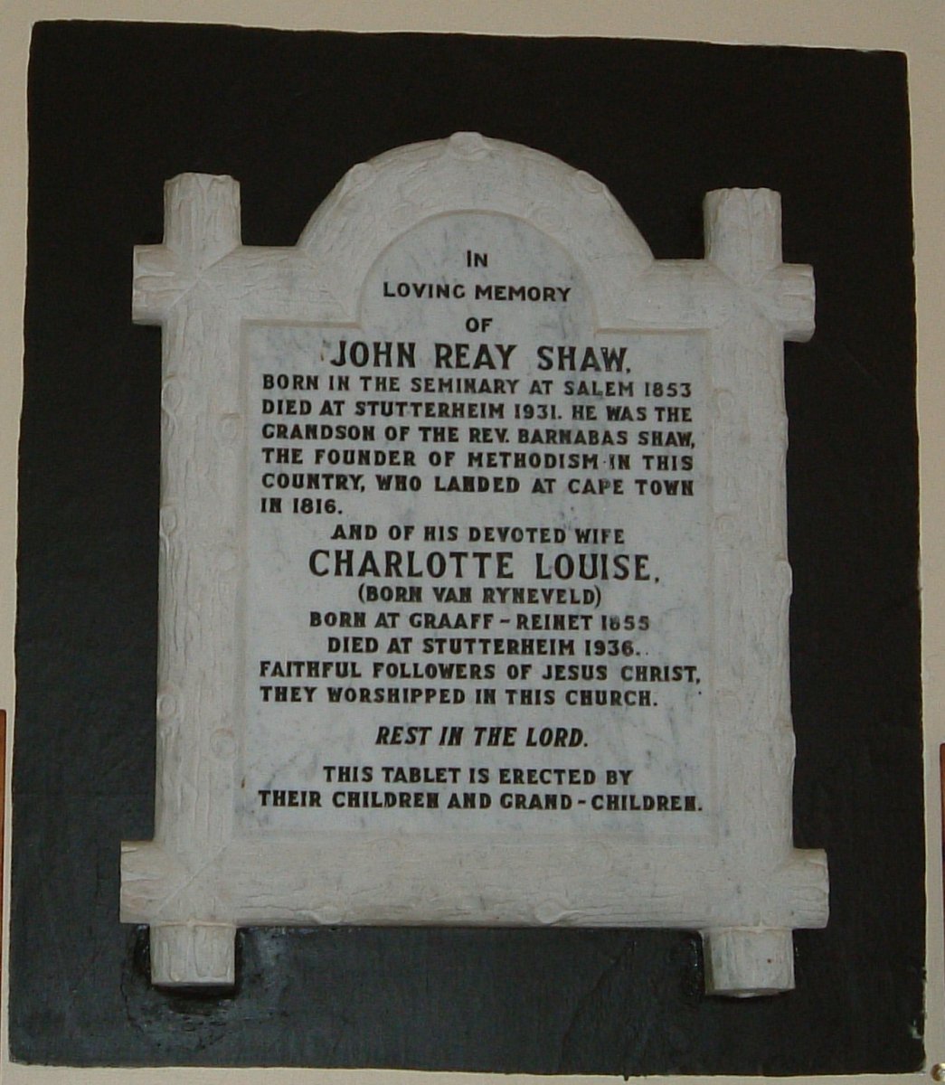 SHAW John Reay -1931 &amp; Charlotte Louise VAN RYNEVELD 1855-1936