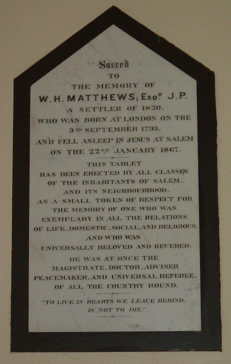 MATTHEWS W.H. 1793-1867
