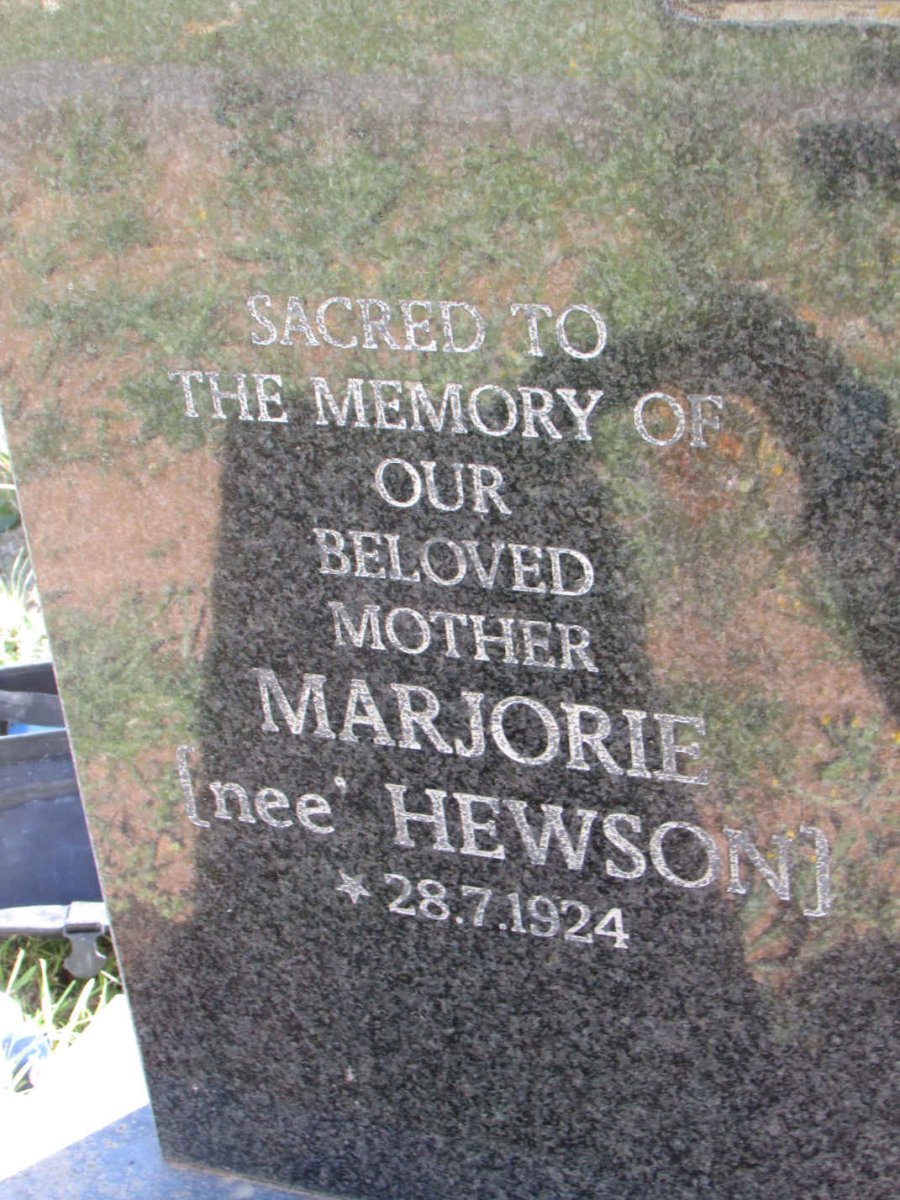 SCHEEPERS Marjorie nee HEWSON 1924-