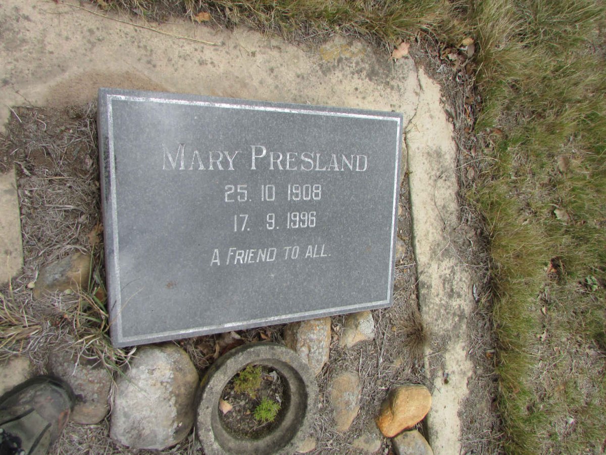 PRESLAND Mary 1908-1996