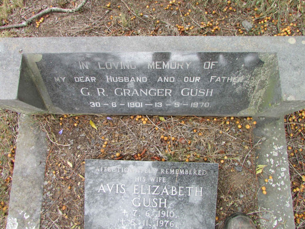 GUSH G.R. Granger 1901-1970 &amp; Avis Elizabeth 1910-1976