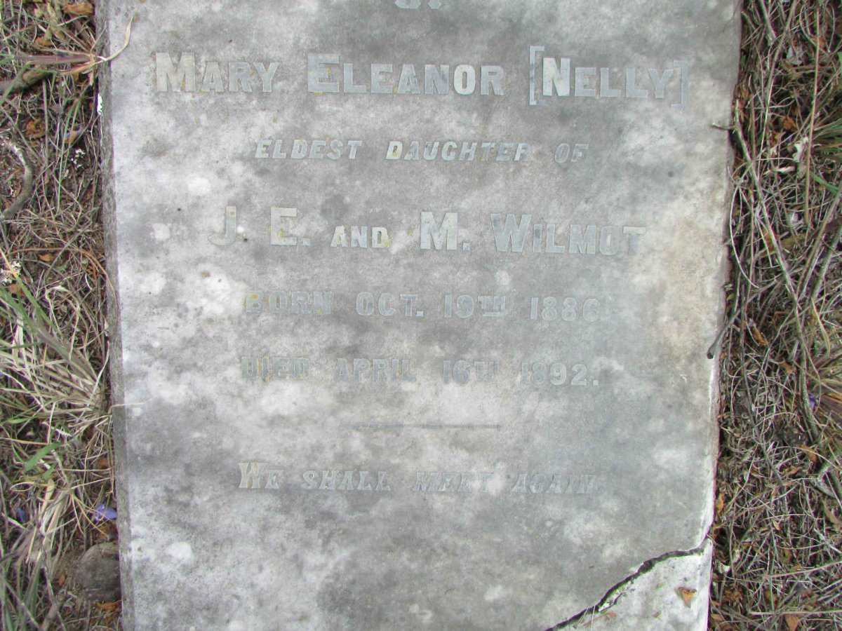 WILMOT Mary Eleanor 1886-1892