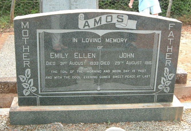 AMOS John -1915 &amp; Emily Ellen -1933