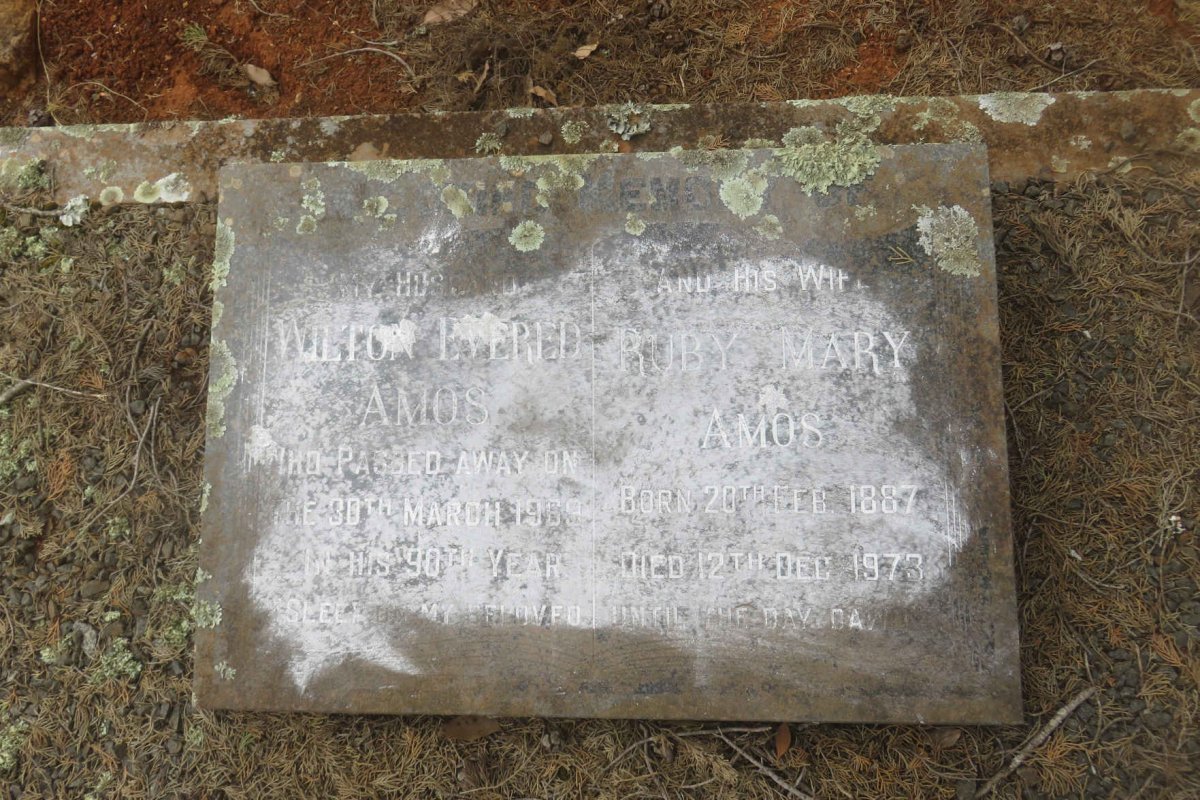 AMOS Wilton Evered -1969 &amp; Ruby Mary 1887-1973