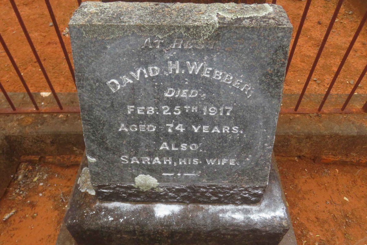 WEBBER David H. -1917 &amp; Sarah