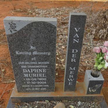 MERWE Daphne Muriel, van der 1930-2004
