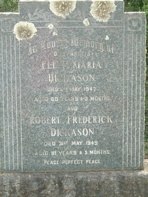 DICKASON Ellen Maria -1947 :: DICKASON Robert Frederick -1949