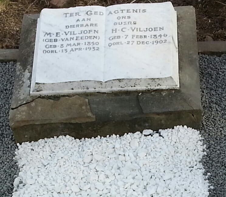 VILJOEN H.C. 1846-1902 &amp; M.E. VAN EEDEN 1850-1932