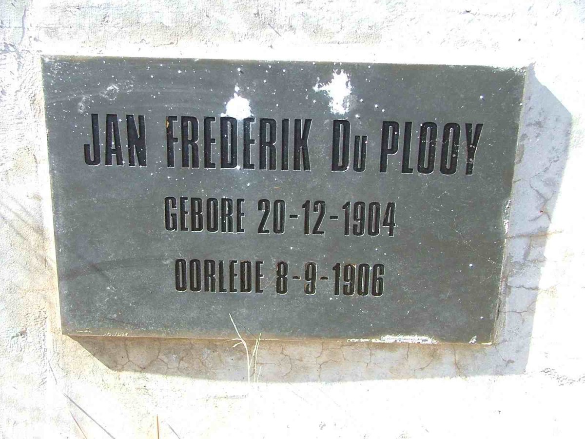 PLOOY  Jan Frederik, du  1904-1906 