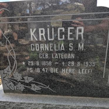 KRUGER Cornelia S.M. nee LATEGAN 1858-1935
