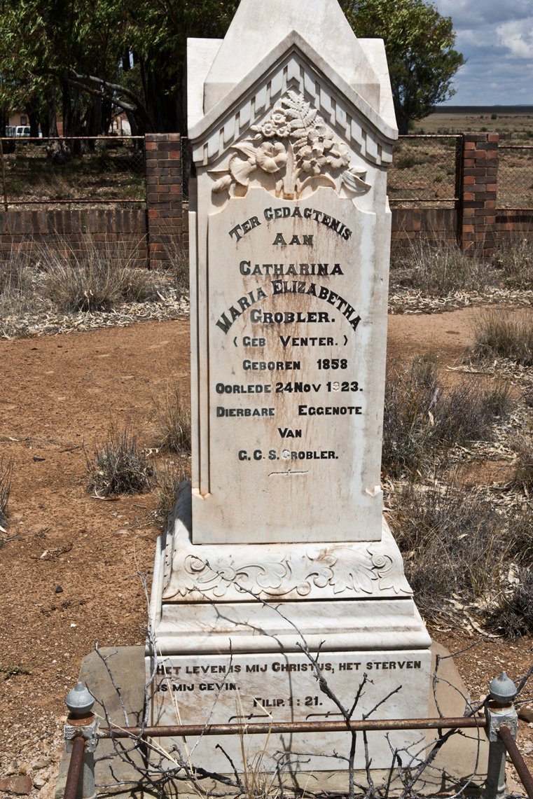 GROBLER Catharina Maria Elizabeth nee VENTER 1858-1923
