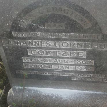COETZEE Johannes Cornelius 1862-1932
