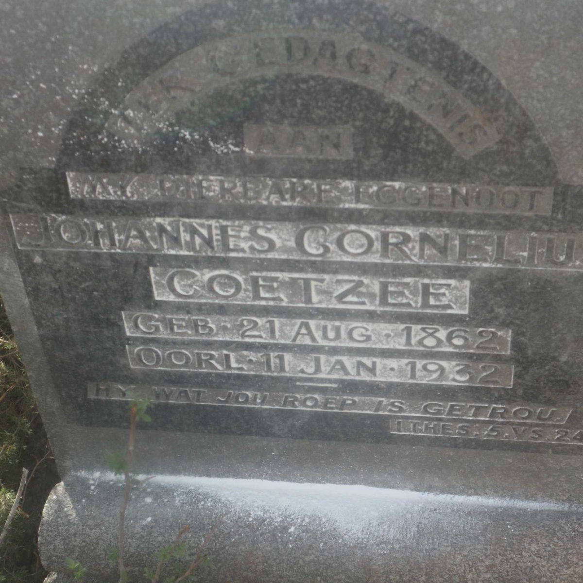 COETZEE Johannes Cornelius 1862-1932