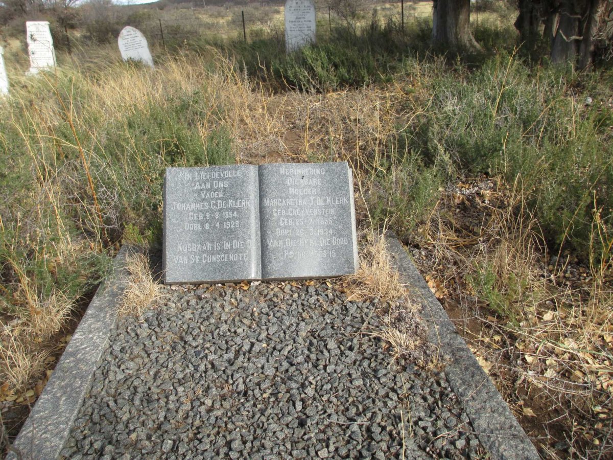 KLERK Johannes C., de 1854-1928 &amp; Margaretha J. GREYVENSTEIN 1855-1934