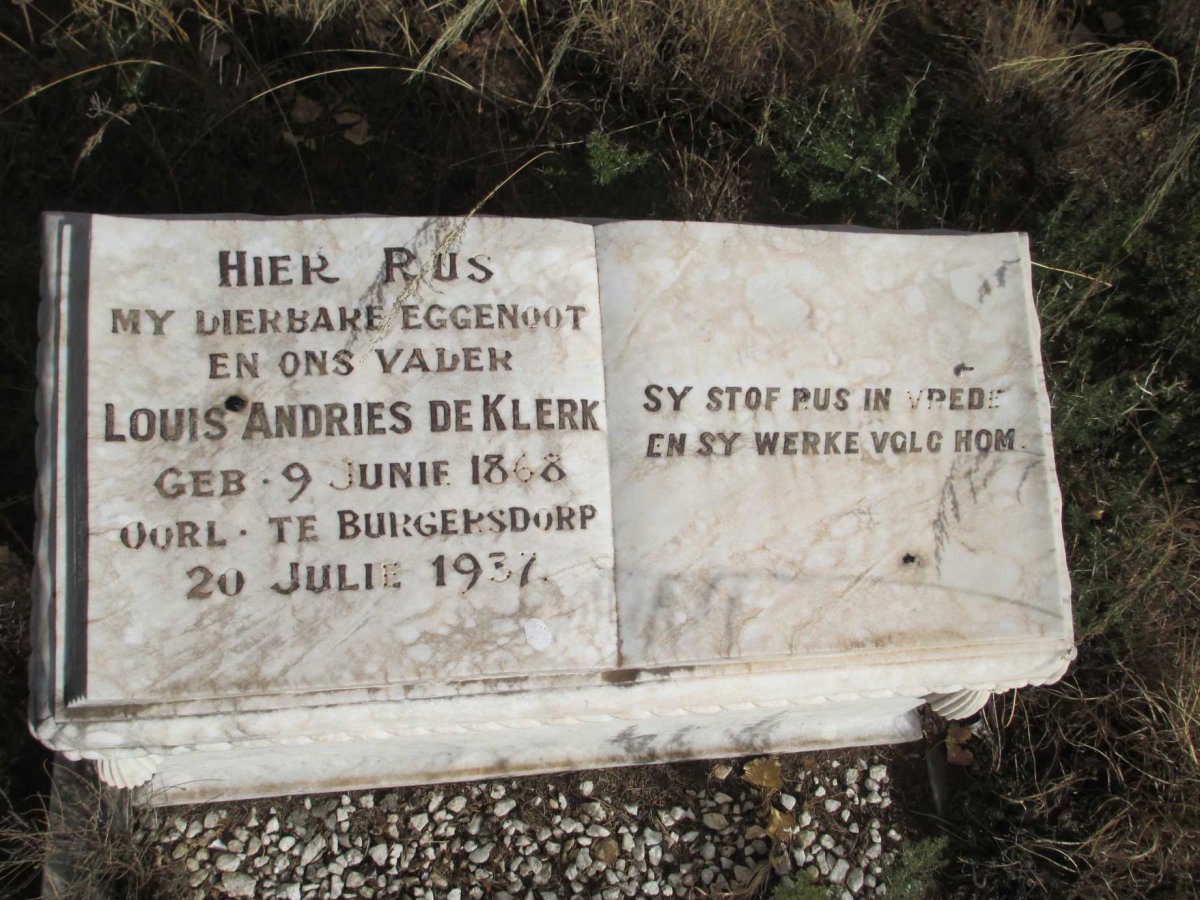 KLERK Louis Andries, de 1868-1937