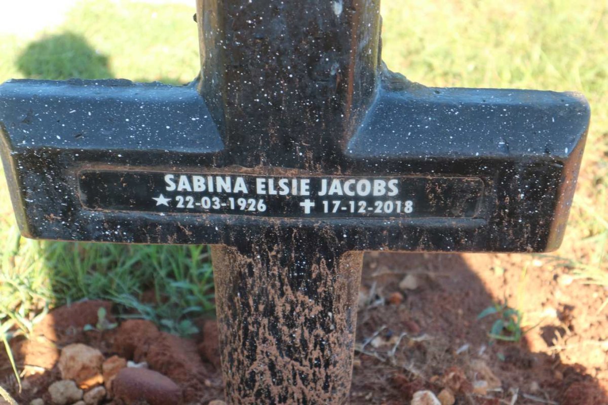 JACOBS Sabina Elsie 1926-2018