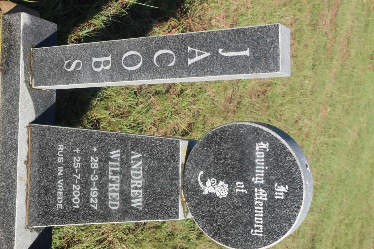 JACOBS Andrew Wilfred 1927-2001