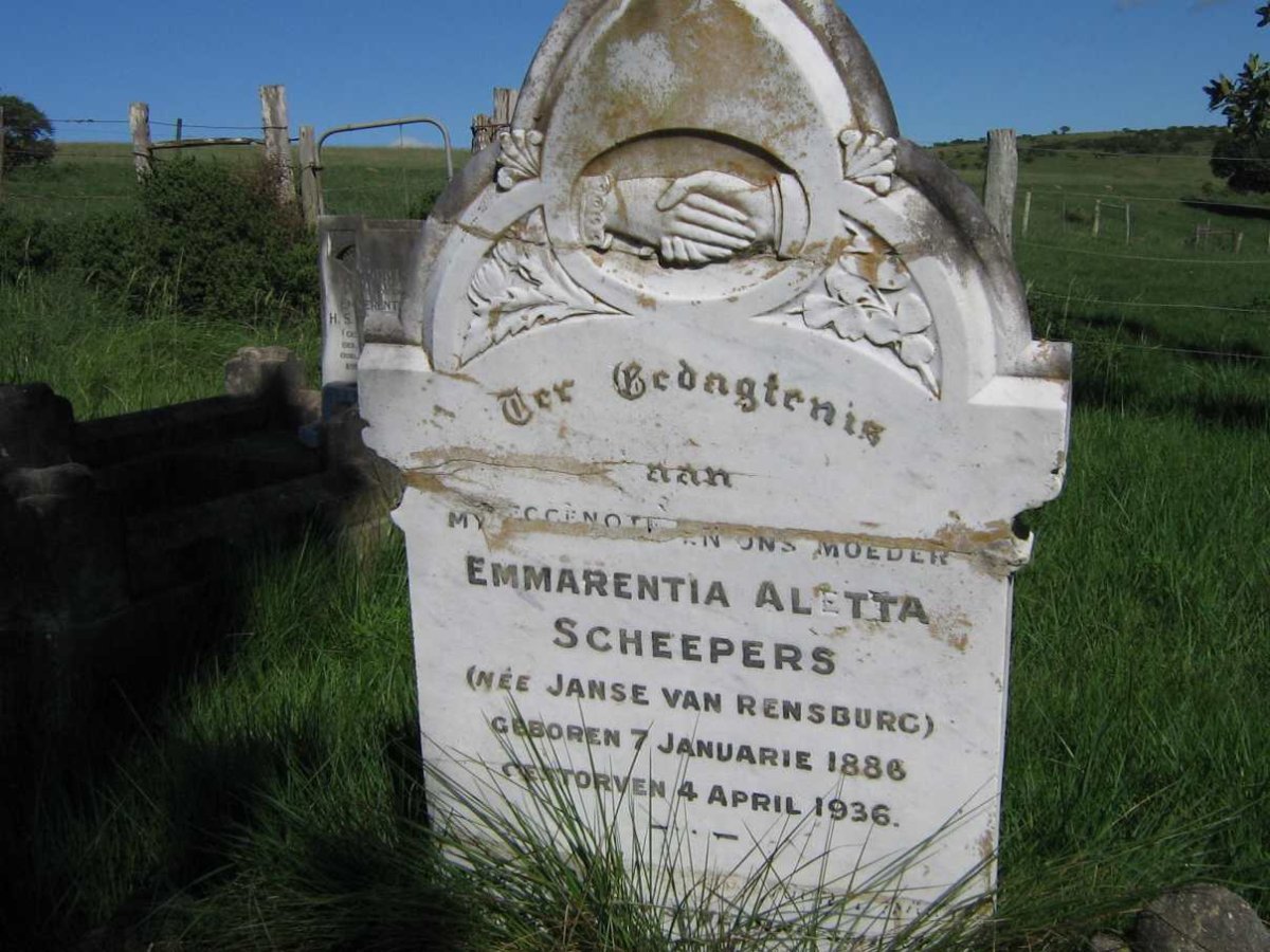 SCHEEPERS Emmarentia Aletta nee JANSE VAN RENSBURG 1886-1936