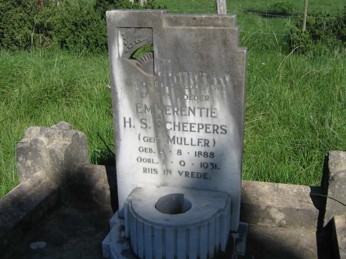 SCHEEPERS Emmerentie H.S. nee MULLER 1888-1931
