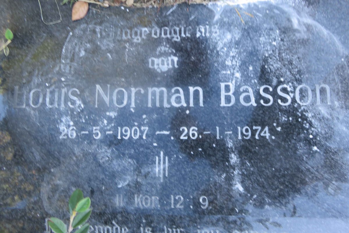 BASSON Louis Norman 1907-1974