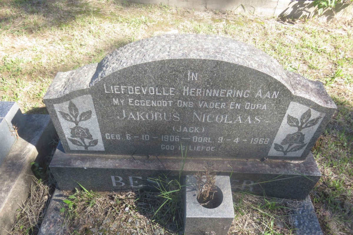 BESSINGER Jakobus Nicolaas 1906-1968