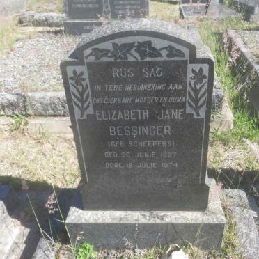 BESSINGER Elizabeth Jane nee SCHEEPERS 1887-1974