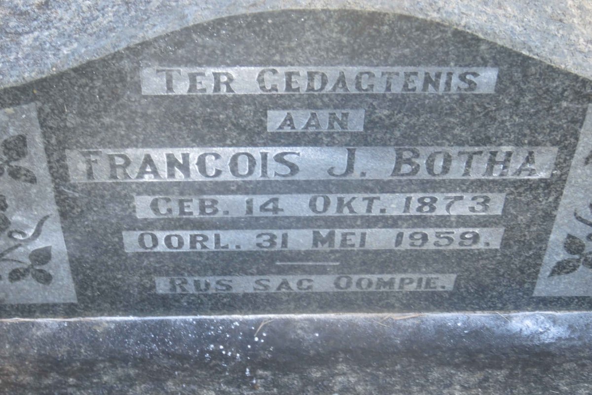 BOTHA Francois J. 1873-1959