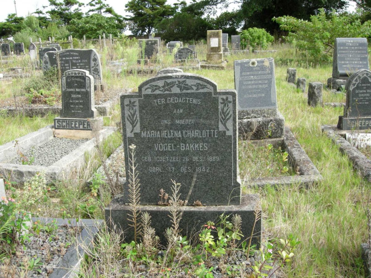 BAKKES Maria Helena Charlotte, VOGEL nee COETZEE 1889-1942