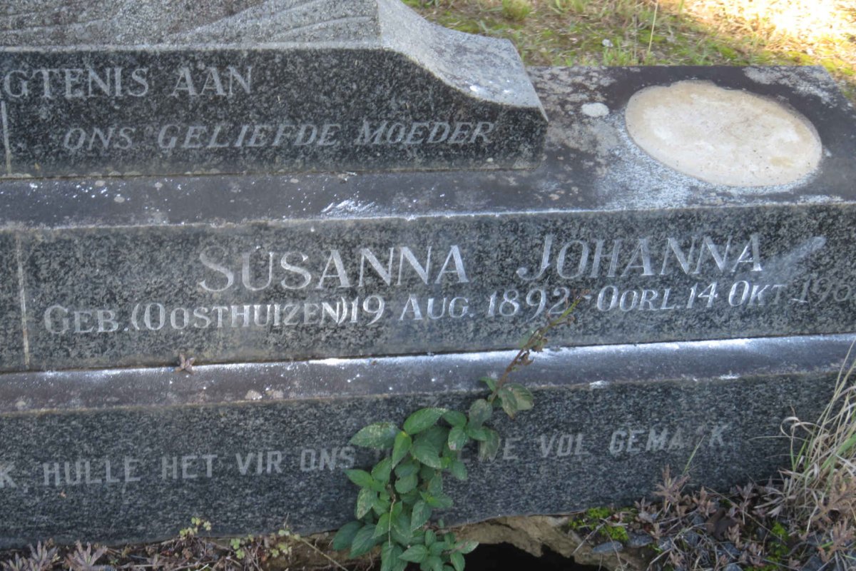 BAKKES Adriaan Izak 1888-1961 &amp; Susanna Johanna OOSTHUIZEN 1892-1968