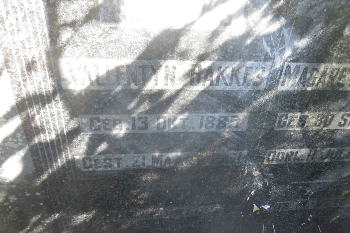 BAKKES Vallentyn 1885-1961 &amp; Jacoba Magaretha 1894-1969