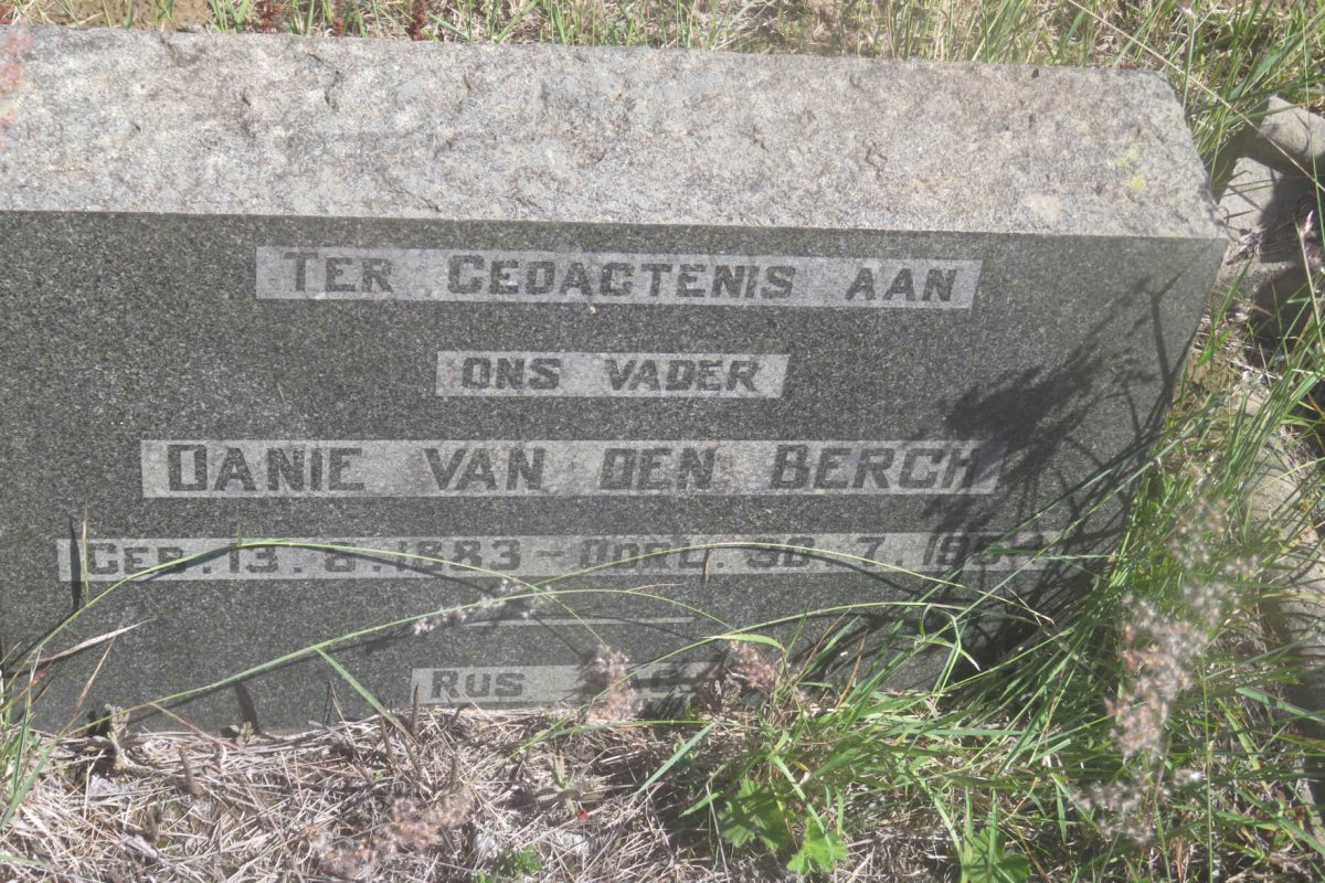 BERGH Danie, van den 1883-1954