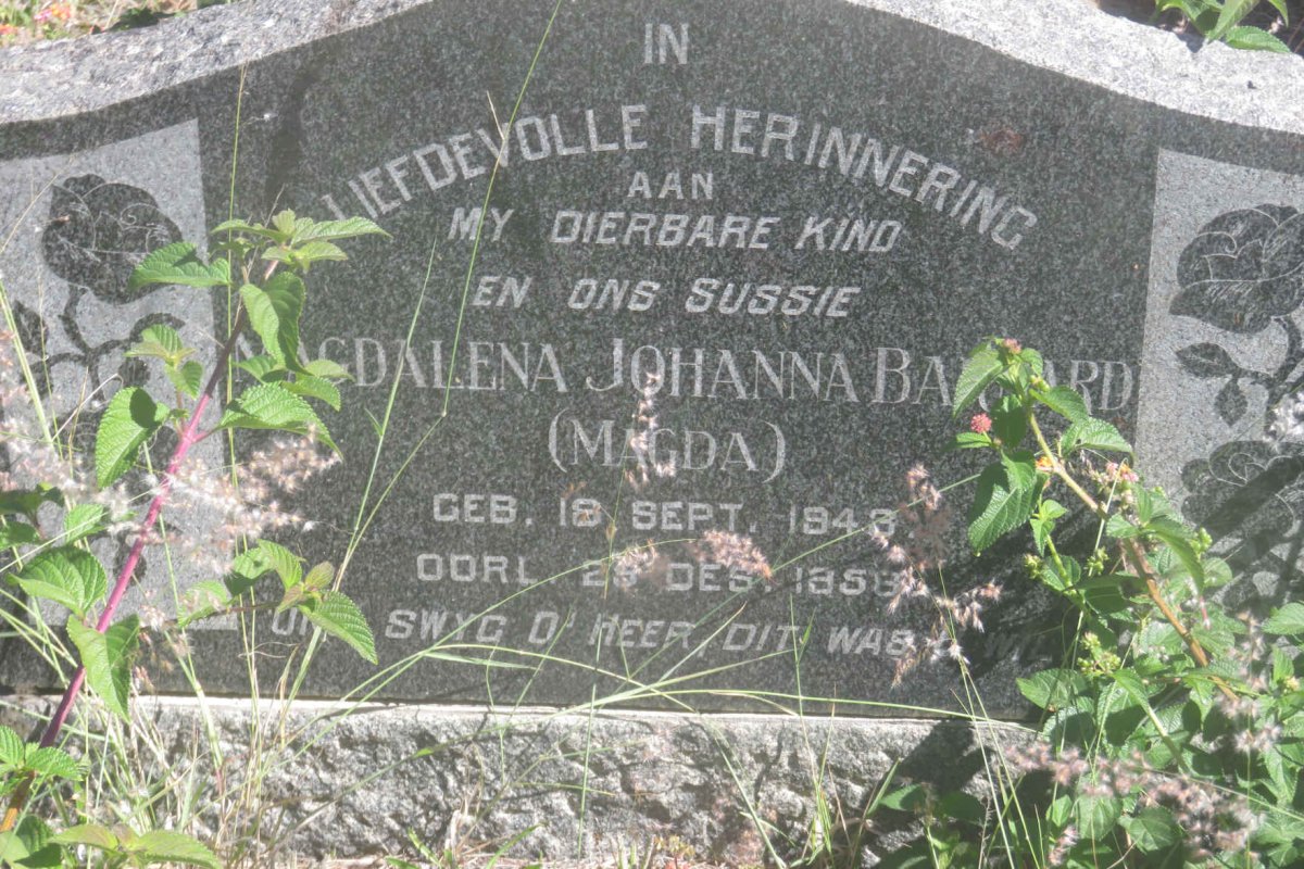 BARNARD Magdalena Johanna 1943-1958