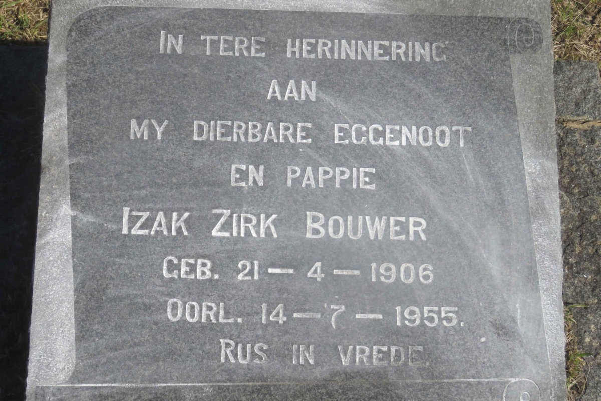 BOUWER Izak Zirk 1906-1955