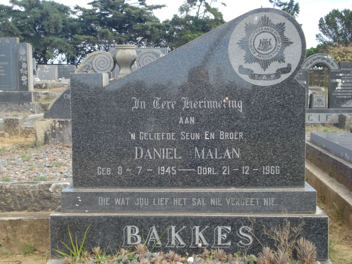 BAKKES Daniel Malan 1945-1966