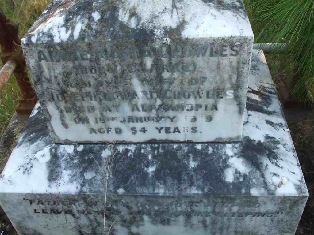CHOWLES Annie Maria nee CLARKE -1919