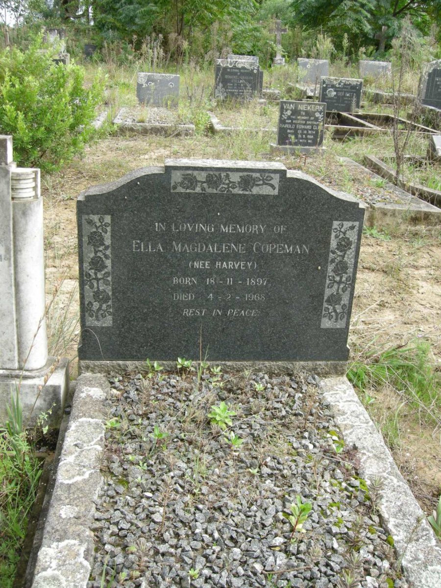 COPEMAN Ella Magdalene nee HARVEY 1897-1968