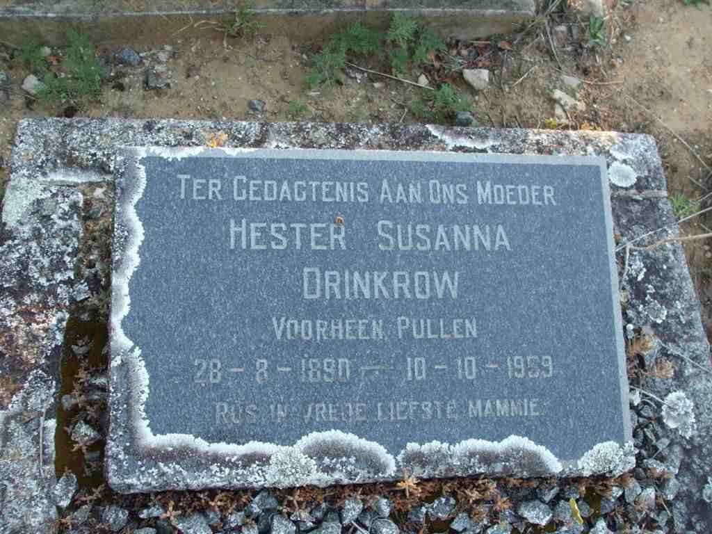 DRINKROW Hester Susanna nee PULLEN 1890-1959