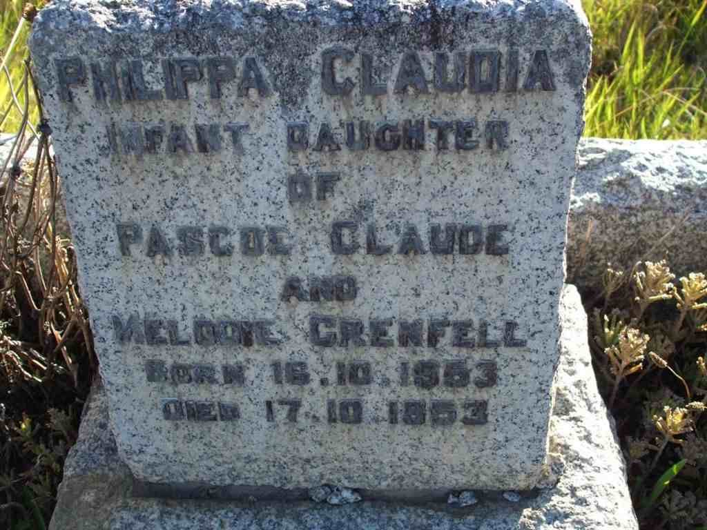 GRENFELL Philippa Claudina 1953-1953