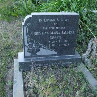 GREEN Christina Maria Talifert 1884-1973