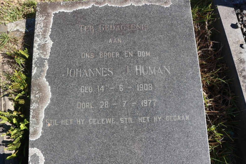 HUMAN Johannes J. 1908-1977