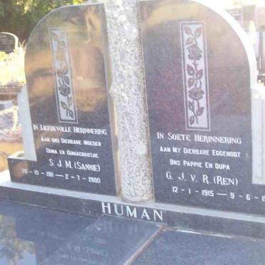 HUMAN G.J.v.R 1915-1975 &amp; S.J.M. 1911-2000