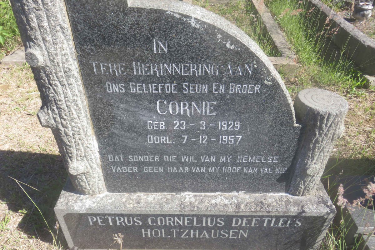 HOLTZHAUSEN Petrus Cornelius Deetlefs 1929-1957