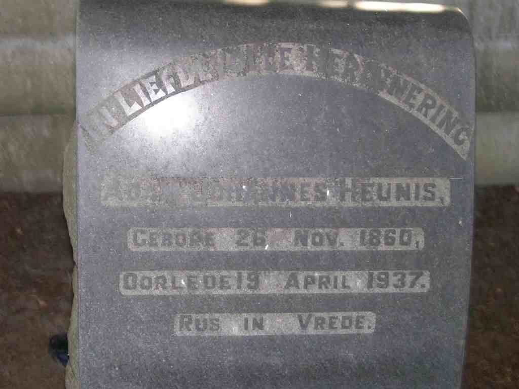 HEUNIS Adam Johannes 1860-1937
