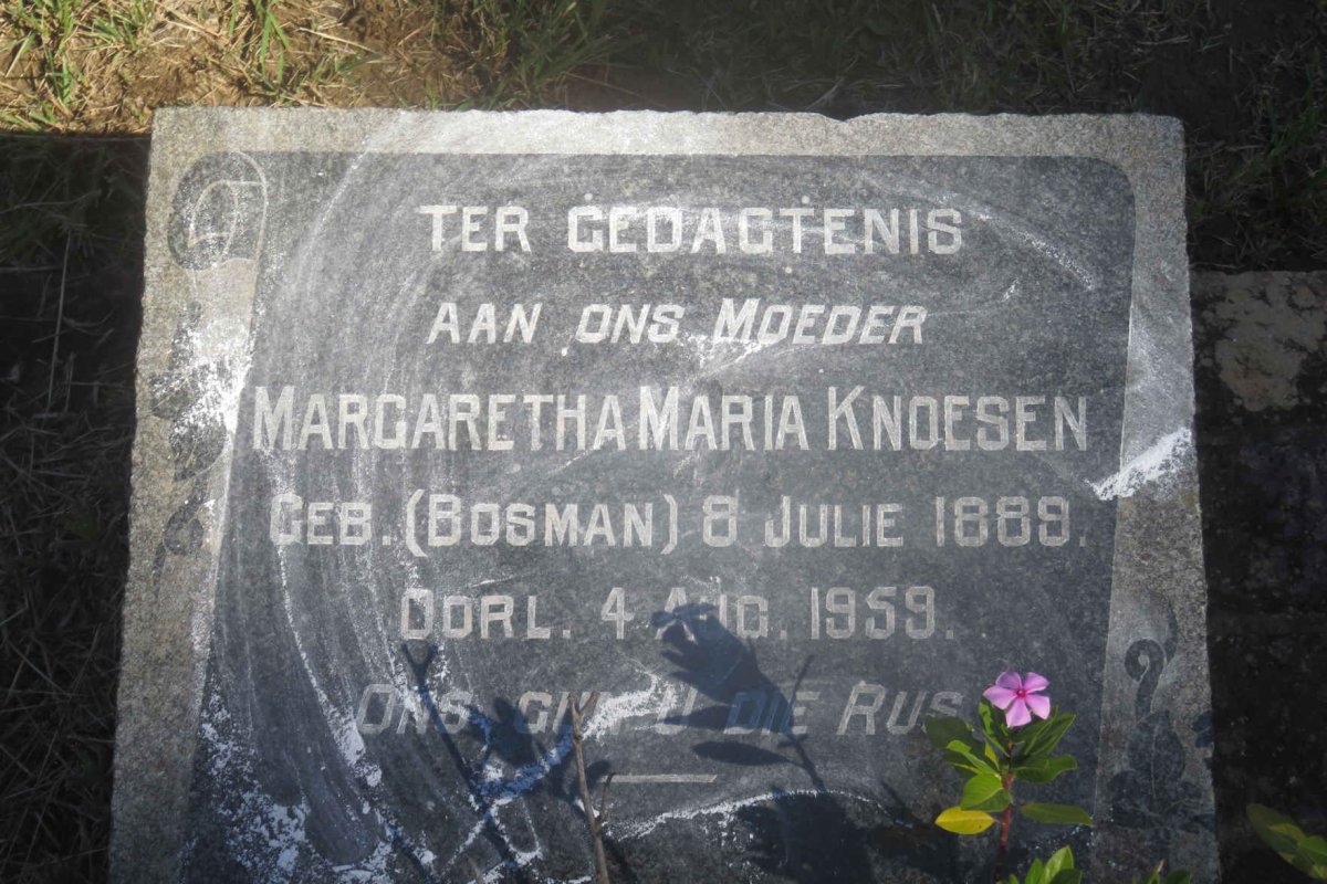 KNOESEN Margaretha Maria nee BOSMAN 1889-1959