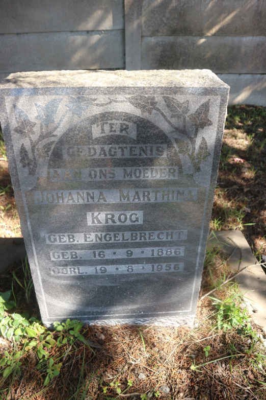 KROG Johanna Marthina nee ENGELBRECHT 1886-1956