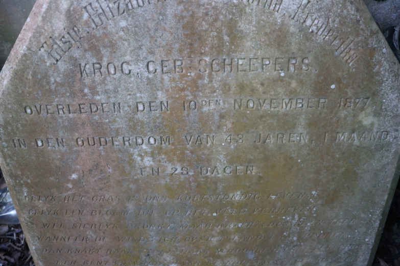 KROG Elsje Elizabeth Coenradina Frederika nee SCHEEPERS -1877