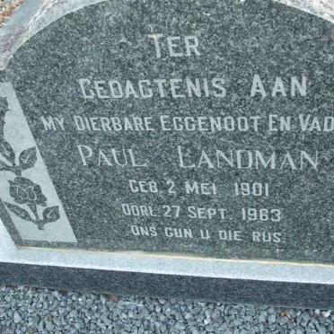 LANDMAN Paul 1901-1963