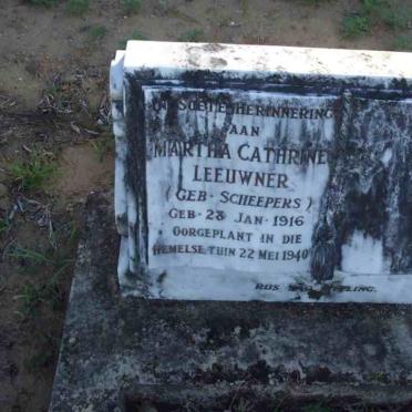 LEEUWNER Martha Cathrine nee SCHEEPERS 1916-1940