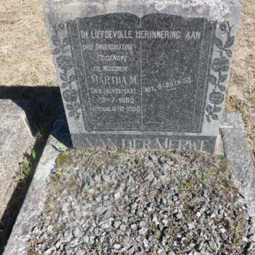 MERWE Martha M., van der nee SCHEEPERS 1888-195?